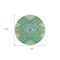 Homeroots 8' Lime Green Aqua And Ivory Round Tribal Washable Indoor Outdoor Area Rug 598132 - alternate 6
