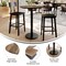 Flash Furniture Commercial 31.25" Natural HPL Tabletop with Black Bar Height RD Base ST-RD31-NAT-TR18B-GG - alternate 8