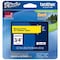 Brother 18mm (3/4") Black on Yellow Laminated Label Tape (8m/26.2') TZE641 - alternate 1