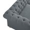 Homeroots 92" Dark Gray Linen Chesterfield Wood Sofa 543989 - alternate 4
