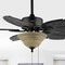 Jonathan Y Poinciana 52" 3-Light Coastal Bohemian Iron/Wood Palm Leaf LED Ceiling Fan with Pull Chain, Black JYL9720A - alternate 3