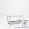 Pucel Heavy Duty Shop Truck, 60 in W x 24 in D x 33.5 in H, Two Shelves, Push Handle, Gray 2460-DT-2S - alternate 1