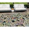 Homeroots 10' X 14' Black And Artichoke Green Paisley Washable Indoor Outdoor Area Rug 588599 - alternate 1