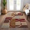 Homeroots 3' X 5' Wheat And Burgundy Geometric Washable Indoor Outdoor Area Rug 612599 - alternate 6