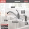 Delta Low Arc Kitchen Faucet, Manual, 8" Mount, 3 and 4 Hole Commercial 400-DST - alternate 4
