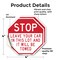 Signmission Stop Leave Your Car in This Lot and, 4 inch X 4 inch, Vinyl Decal, 2PK OC-D-2PACK-4-259 - alternate 3