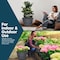 Lifemaster 10-Inch Whiskey Barrel Planters, Durable Plastic Pots with Drainage and Saucer, 2PK LMPBP2GRY2 - alternate 3