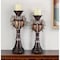 Homeroots Set Of Two Bronze Tabletop Urn Shape Pillar Candle Holders, 2PK 468341 - alternate 5