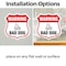 Signmission Dog Warning Shield Sign Bad Dog, 4 inch X 4 inch, Vinyl Decal, 2PK SHI-D-2PACK-4-377 - alternate 6