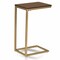 Homeroots 25" Dark Brown Solid Wood And Steel Frame End Table 493231 - alternate 1