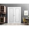 Sartodoors Sliding French Dbl Pocket Doors 84 x 96in, Painted White W/ Frosted Glass, Kit Trims Rail Hardware PLANUM0888DP-BEM-8496 - alternate 1