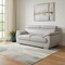Homeroots 69in Light Gray and Silver Leather Loveseat 720579 - alternate 9
