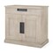 Homeroots 19in Brown Solid Wood Accent Cabinet With Two Doors And One Drawer 727714 - alternate 1