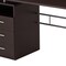Homeroots 48" Chocolate Wood and Stainless Steel Computer Desk With Three Drawers 723743 - alternate 3