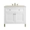 James Martin Vanities Chicago 36" Single Vanity, Glossy White, w/ 3 CM Siberian Silestone Top 503-V36-GW-3SFR - alternate 1