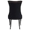 Leisuremod Novara Collection Modern Wooden Dining Chair in Black Velvet, 2PK NC20BLF2 - alternate 8