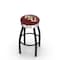 Holland Bar Stool Co 25" Blk Wrinkle Florida State Script Swivel Bar Stool, Chrome Ring L8B3C25FSU-FS - alternate 1