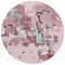 Homeroots 8' Pink And Gray Round Abstract Washable Indoor Outdoor Area Rug 599594 - alternate 7