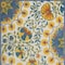 Homeroots 6' X 9' Ivory Blue Yellow And Orange Floral Indoor Outdoor Area Rug 546813 - alternate 6