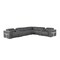 Homeroots Gray Italian Leather Modular L Shaped Eight Piece Corner Sectional With Console 534869 - alternate 12