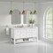 James Martin Vanities Breckenridge 60 in. Double Vanity, Bright White, w/ 3 CM Carrara Marble Top 330-V60D-BW-3CAR - alternate 4
