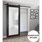Sartodoors Sturdy Barn Door Frosted Tempered Glass Planum 2102 Black Solid Core Modern Interior PLANUM2102BD-B-BLK-18 - alternate 1