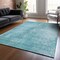 Homeroots 5' X 8' Aqua Teal Blue And Gray Abstract Washable Indoor Outdoor Area Rug 587255 - alternate 8