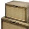 Homeroots Set of Two Brown And Natural Cane And Solid Wood Box With Lid, 2PK 392593 - alternate 8