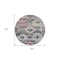 Homeroots 8' Gray Charcoal And Silver Round Southwestern Washable Indoor Outdoor Area Rug 588680 - alternate 5