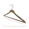Nahanco 17in Raw Wooden SlimLine Suit Hanger w/ Pant Bar and Gunmetal Hook, 50PK SL71517WB50GM - alternate 3
