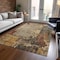 Homeroots 8' X 10' Khaki Charcoal And Terra Cotta Abstract Washable Indoor Outdoor Area Rug 606040 - alternate 5