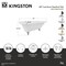Kingston Brass 66" Cast Iron Oval Rectangular Roll Top Clawfoot Tub, No Faucet Drillings, White/Brushed Brass NHVCTND673123T7 - alternate 2