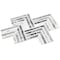 Apollo Tile Toscana 13x16 in. Polished Calacatta Bluette, Thassos White Chevron Mosaic Tile, 5PK APLEML88CV09A - alternate 7