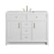 James Martin Vanities Bellshire 48" Single Vanity, Bright White w/ 3 CM White Zeus Silestone Top 660-V48-BW-3WZ - alternate 1