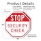 Signmission Stop Security Check, 18 inch X 18 inch, Plastic Sign, 2PK OC-P-2PACK-18-231 - alternate 3