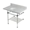 Kingston Brass 36-Inch Carrara Marble Console Sink with Acrylic Legs and Shelf, 8-Inch, 3-Hole KVPB3630MAB6 - alternate 1