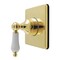 Kingston Brass Single-Handle Six-Way Diverter Valve with Square Trim Kit, Polished Brass KS4042PL - alternate 1