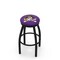 Holland Bar Stool Co 25" Blk Wrinkle East Carolina Swivel Bar Stool, Accent Ring L8B2B25Ecarol - alternate 1