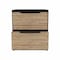 Homeroots 19" Black Wood Two Drawer Nightstand 543653 - alternate 10