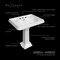 Whitehaus Collection 29 in Traditional Pedestal Sink with Integrated Large Rectangular Bowl and Faucet Drilling AR854-AR805-3H - alternate 3