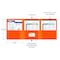 C-Line Products 8-1/2" x 11" Orange Heavyweight 3-Pocket Poly Portfolios, 24EA/BX, 6BX/CT 33942-BX - alternate 3