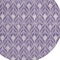 Homeroots 8' Purple And Ivory Round Geometric Washable Indoor Outdoor Area Rug 596059 - alternate 5