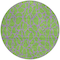 Homeroots 8' Lime Green And Purple Round Geometric Washable Indoor Outdoor Area Rug 599210 - alternate 4