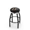 Holland Bar Stool Co 25" Blk Wrinkle Pitt Swivel Bar Stool, Chrome Ring L8B2C25Purdue - alternate 1