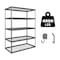 Shuntong Atlas 5-Tier 48 in.W x 24 in.D x 72 in.H Heavy Duty Storage Shelving Load 4000 Lbs, Wire Deck, Hammertone B-ATLAS482472-5H1000 - alternate 1