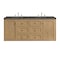 James Martin Vanities Laurent 60'' D Vanity, Light Natural Oak, w/ Parisien Bleu Quartz Top w/FreePower Wireless Charger 545-V60D-LNO-FPBL - alternate 7