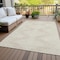 Homeroots 3' X 5' Beige And Ivory Geometric Washable Indoor Outdoor Area Rug 598526 - alternate 7