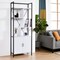 Homeroots 71" White Metal Eight Tier Etagere Bookcase with Two Doors 630395 - alternate 3