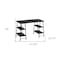 Homeroots 47" Black Wood and Metal Sled Computer Desk 489843 - alternate 4