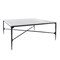 Homeroots 42" Black and White Genuine Marble And Iron Square Coffee Table 573463 - alternate 4